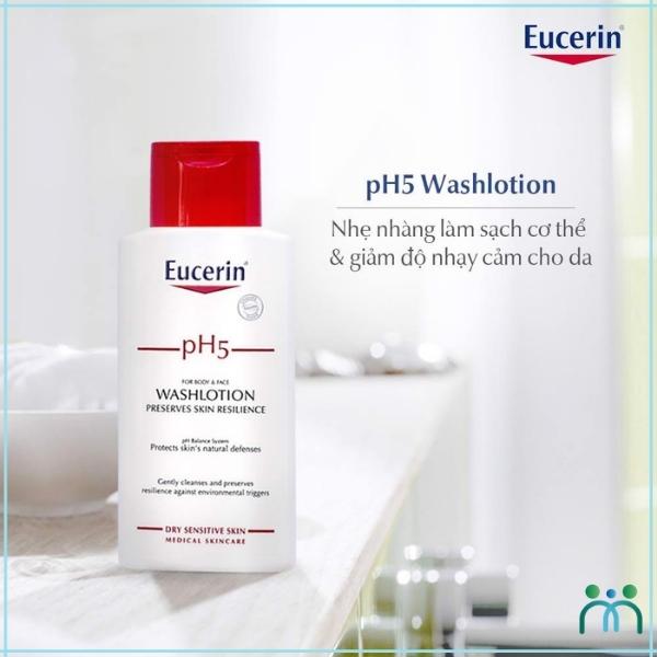Sữa tắm cho da nhạy cảm Eucerin pH5 for Body & Face Wash Lotion